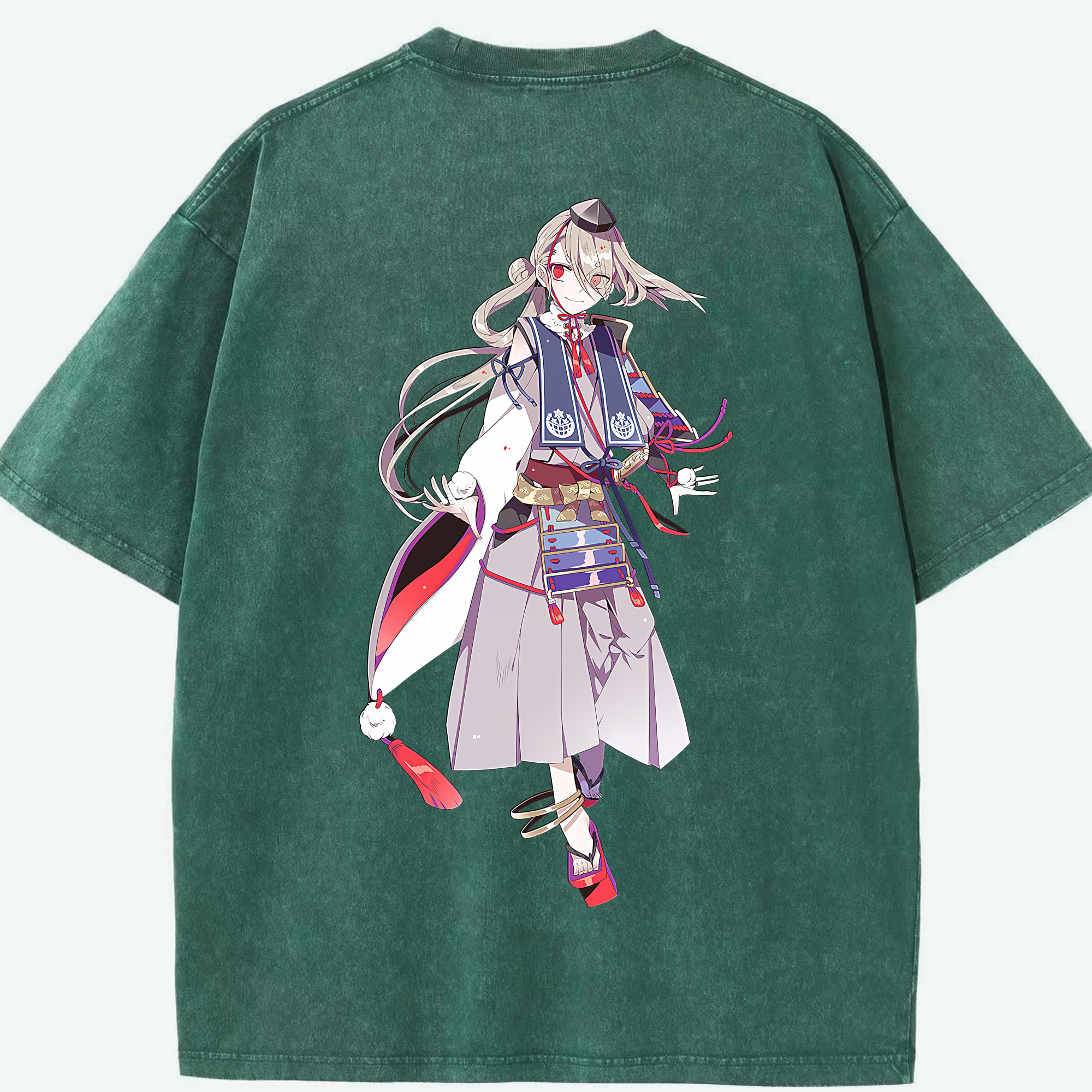 （画像用） 刀剣乱舞 Touken Ranbu 綿100% ヴィンテージ風 半袖Tシャツ（背面プリント）